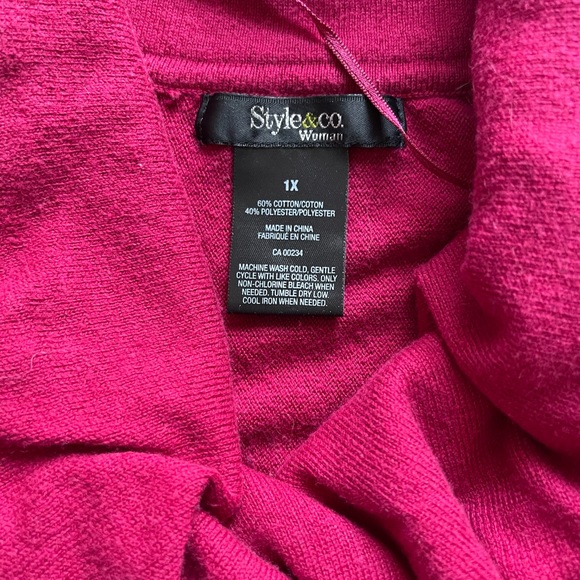 Style &Co Colour Block Cowl Neck Sweater Size 1X - Picture 8 of 12